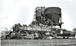 Great Northern steam engine 2-8-8-0 at Mpls Jct MN in 1947